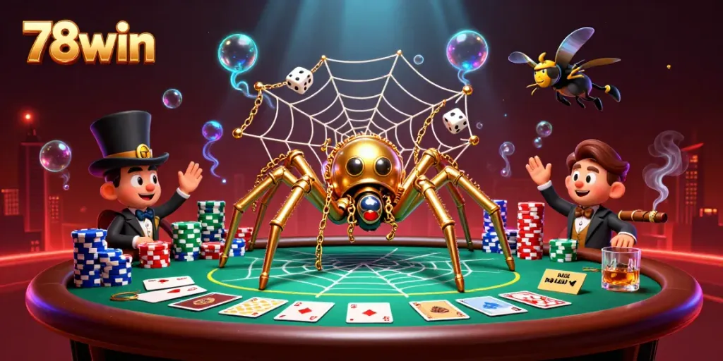 Engage with thrilling gaming adventures at 78win, featuring vibrant casino elements.