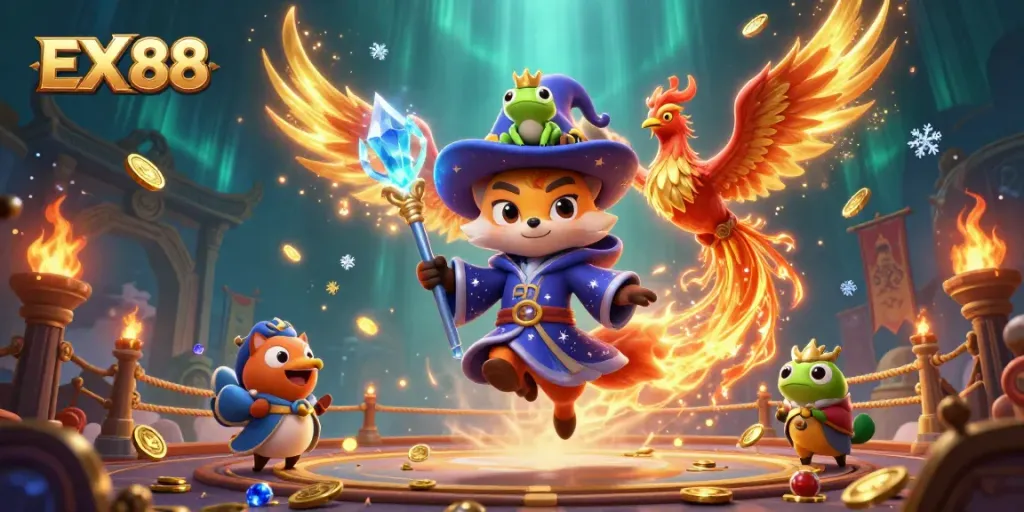 Experience EX 88's thrilling underwater casino adventure with mystical characters and rich elements.