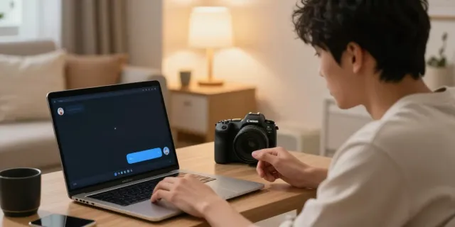 Engaging in nsfw ai chat with a virtual character in a cozy room setting.
