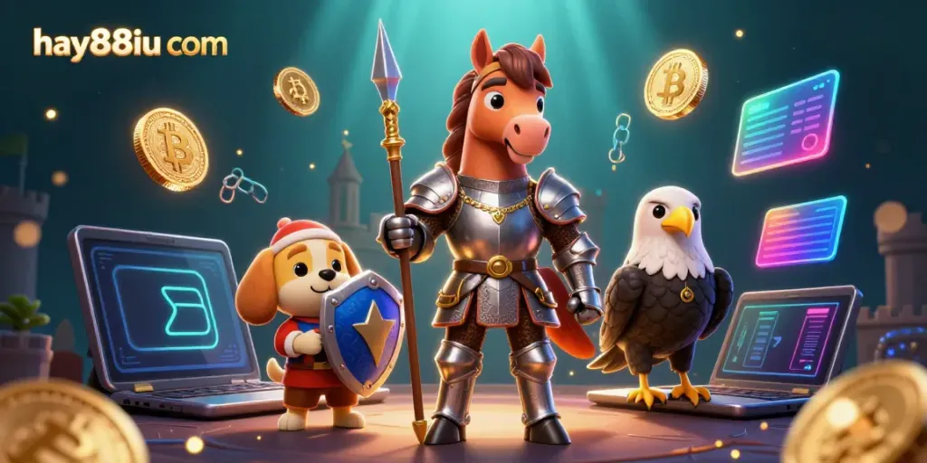 Engage in thrilling gameplay at hay88iu com with an immersive 3D casino experience showcasing vibrant characters and exciting elements.